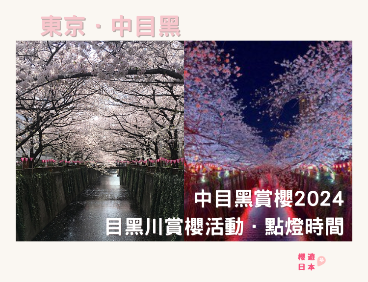 2024 中目黑賞櫻︱目黑川賞櫻活動櫻花祭時間．點燈時間 - 東京